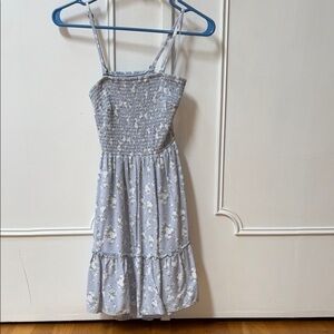 Hollister Sky Blue Floral Midi Dress